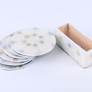 Round coaster with box set of 6