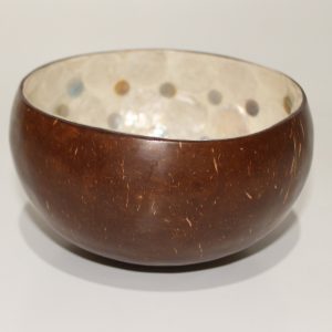 Coconut bowl with shell inside