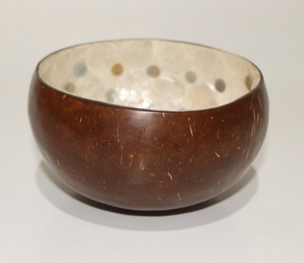 Coconut bowl with shell inside