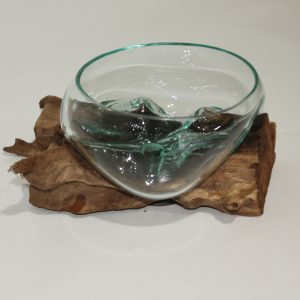 Glass Bowl on driftwood