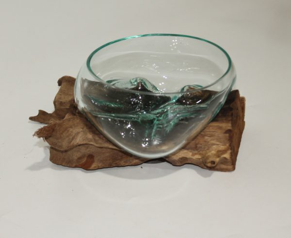 Glass Bowl on driftwood