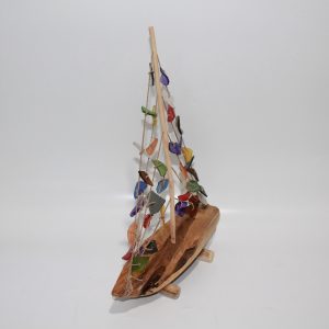 Boat in Wood with Sail of Glass