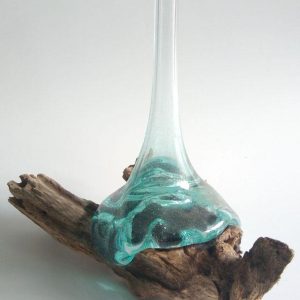 Glass Vase on Wood