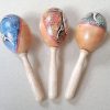 Wooden egg maracas with stick