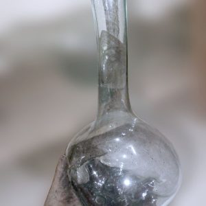 Glass Vase on the Wood Long Neck